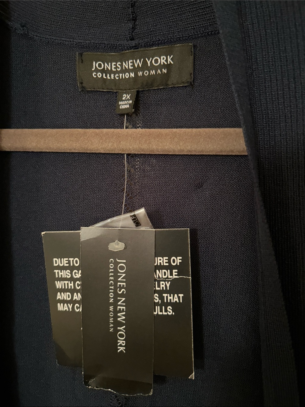 CLEARANCE!! Jones New York women’s Dark Navy Open-Front Cardigan. 2x. NWT